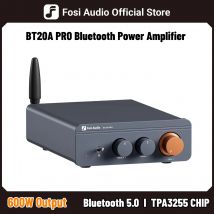 Fosi Audio TPA3255 amplificador de potencia de sonido Bluetooth 300W x2 Mini estéreo HiFi Clase D Amp graves agudos para cine en casa