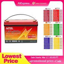 Batteria LiFePO4 EU/US Stock 12V 100Ah con 100A BMS 8000 + Cicli profondi Bateria per camper camper Home Energy batterie al litio