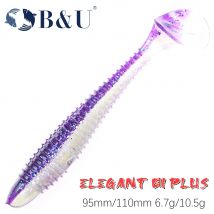 B&U Soft Swimbait Angelköder Paddle Tail Soft Lure Angelköder für Hecht Zander Bass