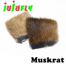 Neues vorgeschnittenes 6 x 6 cm großes echtes Muskrat-Fell-Körperhaar oder Bauchhaar Adams graues Unterfell superfeines natürliches Trockenfliegen-Nymphe-Fliegenziel