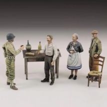 Harzfiguren-Modellbausätze im Maßstab 1:35, historische Hobby-Miniatursoldaten und europäische Zivilane, unmontiertes und unbemaltes DIY-Spielzeug