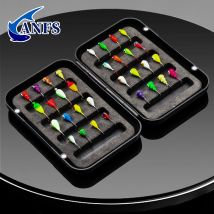 ANFS 8pcs/32pcs Ice Fishing Jig baits Kit-Jigs with Artificial Hard Lures,Sinking Bait Hooks, Accessories for Pike,Perch Fishing