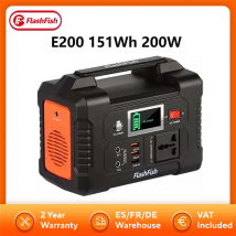 FF Flashfish E200 Centrale elettrica portatile 200W 151WH Batteria AC DC Generatore solare Carica di ricarica rapida esterna per i viaggi