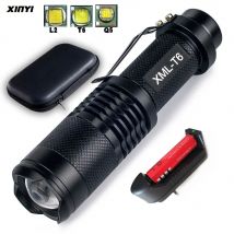 Super Bright Mini Led flashlight  torch Q5/T6/L2 linterna led lanterna Zoomable fishing Camping Bicycle Light 14500/18650