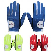 1 Pair Golf Gloves Kids Junior Children Left Hand Right Hand Rain Grip 3D Performance Mesh Non-slip Micro Soft Fiber