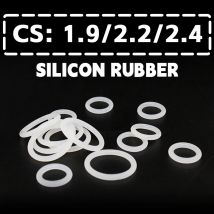 Spessore 1,9/2,2/2,4 mm Bianco VMQ O-ring sezione trasversale guarnizione di tenuta in gomma siliconica rondella di gomma all'ingrosso nelle specifiche