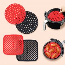 Tappetino per friggitrice ad aria tappetino per friggitrice in Silicone riutilizzabile tappetino da forno antiaderente rotondo quadrato accessori per friggitrice ad aria da cucina