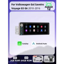 Carplay Autoradio 6.86" 1Din Radio Android Car Multimedia for VW Volkswagen Gol Saveiro Voyage G5 G6 2010-2016 Stereo Head Unit