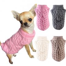 Klasyczny sweter dla szczeniaka Chihuahua dla małych psów Zimowe ciepłe ubrania dla zwierząt Yorkshire Schnauzer Pullovers disfraz de perro