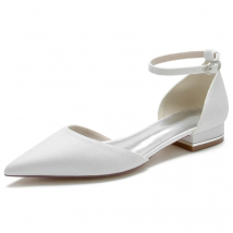 Frühling und Sommer neue spitze hohle Knospen Seide Strass flache Hochzeitsschuhe niedrige Absätze Bankettkleid große Damensandalen