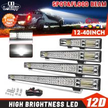 CO LIGHT Nuovo 12 "20" 26 "32" 40 "3 file Barra luminosa a LED Spot Flood Combo Luci fuoristrada a LED per Barca Camion SUV UTE ATV UTV 12V 24V
