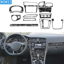 15 stücke kompletter Satz geschmiedete Kohlefaser-Innen Armaturen brett abdeckung für Volkswagen Golf 7 gti mk7 2014-2018 Auto Trim Zubehör Aufkleber