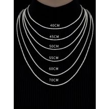 Pure 925 Sterling Silver 16-32 inches 1.8mm Sparkling Chain Necklaces for Women Girls Fashion Jewelry Engagement Party Gift