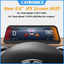NUEVO CATRONICS 2025 Pantalla Head-Up Display de 9.6 Pulgadas para Tesla HUD para Model 3 2017-2023 Y 2019-2025 Fácil Instalación Carplay Android AUTO