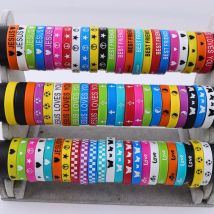 10/20/30/50/100 sztuk/zestaw moda rekreacyjna motyl piłka nożna elastyczna świecąca bransoletki silikonowe męska codzienna przyjęcie świąteczne prezenty