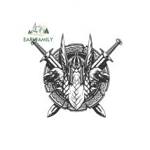 EARLFAMILY 13cm x 12cm for Viking Odin Vinyl Car Stickers Suitcase Creative Decal Graphics Scratch-proof Waterproof Decoration