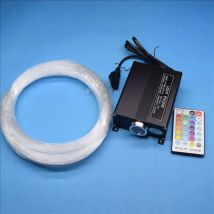 Motor de luz LED 110V ~ 265V entrada 16W RGB luz LED de fibra óptica con Cable de fibra óptica para coche hogar estrella cielo estrellado