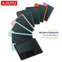 Ajiuyu Tastatur Touchpad Hintergrund beleuchtung drahtlose Bluetooth für iPad Samsung Lenovo Xiaomi Oberfläche Laptop Tablet iOS Android Win