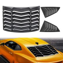 Hinten + Seite Automotive Fenster Lamellen für Chevrolet Chevy Camaro 2016-2024 Windschutzscheibe Sonnenschutz Abdeckung Vent Scoop (Mattschwarz)