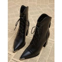 Women's Ankle Boots Fashion Pointed Toe High Heels Shoes for Woman Luxury Dress Winter Boots 2025 New Pumps Mujer Chelsea Botas