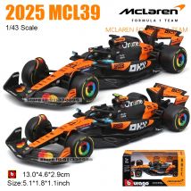 Bburago 1:43 2025 F1 McLaren MCL39 SF25 W16 RB21 A525 #4 Lando Norris #81 Oscar Piastri Alloy Car Die Cast Model Toy Collectible