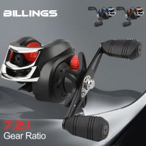 Billings ak Serie Bait casting Rolle, 7.2:1 Übersetzungs verhältnis, ultra glatt bb, 17,63 lbs max Drag,Bait caster Rolle für Süßwasser, nur 7,4 oz