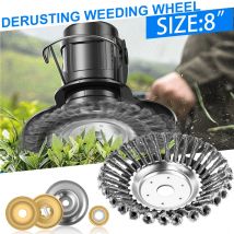 Ruota universale in filo di acciaio Testa decespugliatore per erbacce 6/8 pollici 150/200mm Tosaerba Tagliaerba Disco Rimozione Muschio Ruggine Attrezzo da giardino