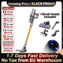 (Kod promocyjny: EU6006) Bezprzewodowy Odkurzacz Ręczny ABIR VC205, 27000PA, Inteligentny Czujnik Kurzu, Ekran Dotykowy LED, Automatyczna Kontrola Prędkości, Przenośny Bezprzewodowy Zabójca Roztoczy