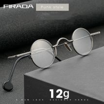 Firada Mode Brillen Retro Punk runde Legierung kleine Brille optische Brille Rahmen für Männer und Frauen pb8012