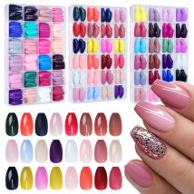 576Pc Falsche Nagel Drücken Auf Acryl Nägel Verlängerung Platz Ballett Mandel Volle Abdeckung Weiche Gel Tipps Verlängerung DIY Maniküre kits Werkzeuge
