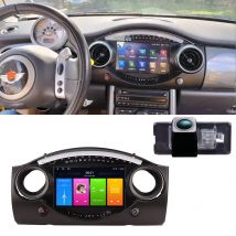 Android 9 "Autoradio mit Carplay GPS Navigation HD Rückfahr kamera für BMW Mini Cooper R50 R52 R53 2004-2007