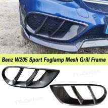 Real Carbon Fiber Front Bumper Air Vent Outlet Abdeckung Trim Für Benz W205 C43 C180 C200 Sport 2015-2019 nebel Lampe Rahmen Teile FRP