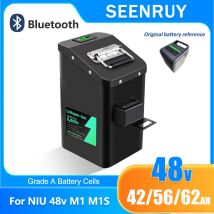 SEENRUY NIU M1 M1S 48V 42AH 56AH 62AH Anpassbarer Lithium-Li-Ionen-Akku mit 80A BMS Bluetooth für Motorräder