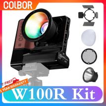COLBOR W100R Kit 100W 2700-6500K RGBWW Luce video a led con batteria NFC incorporata per fotocamera Studio Fotografia Lampada di riempimento