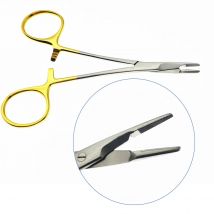 Porta aghi da 12,5 cm/14 cm/16 cm con forbici Porta aghi multifunzionale Inserto con forbici Morsetto con manico in oro