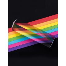 25x25x80mm Triangular Prism BK7 Optical Prisms Glass Physics Teaching Refracted Light Spectrum Rainbow Children Students Present