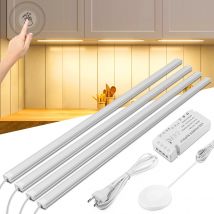 1-6Pcs Küche LED Unter Schrank Licht Durchdringbare Holz Hand Scan Motion Sensor Touch Schalter Dimmbare Badezimmer bar Nacht Lampe