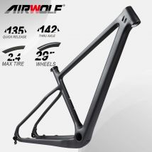 2024 AIRWOLF Carbon MTB Rahmen 142/135mm 29er PF30 Hardtail Mountainbike Frameset 15/17/19/21 zoll Fahrrad Radfahren Zubehör