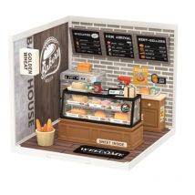 Robotime Rolife 3D Puzzle Super Store Golden Wheat Bakery Kunststoff DIY Miniaturhaus Kit