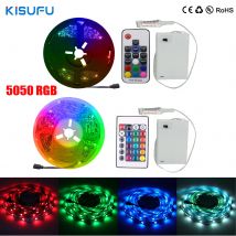 Tira de luces LED DC 5V 5050 RGB con batería IP21/IP65, cinta de cinta, tiras Led estables para interiores y exteriores, Control remoto de 3/24/44 teclas