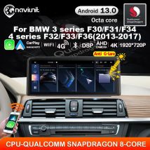 Snapdragon inalámbrico CarPlay Android 13 Auto Radio reproductor Multimedia pantalla para BMW serie 3/4 F30 F31 F32 F33 F34 F36 NBT EVO