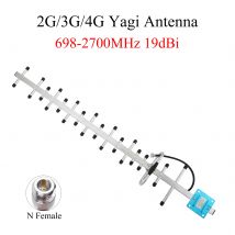 19dBi 4G Yagi Antenna 698-2700MHz N Female External Outdoor Antenna For GSM UMTS LTE Mobile Repeater
