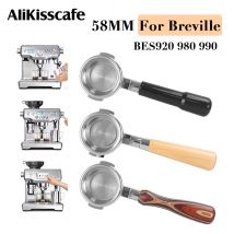 58mm bodenloser Sieb träger für Brevi lle Bes920 980 990 mit 2 Tassen Filter korb Kaffee zubehör Espresso maschine Barista Tool