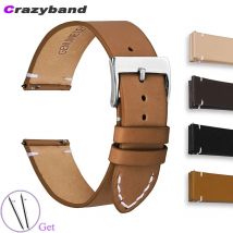 Handgefertigtes Echtleder-Uhrenarmband, 16 mm, 18 mm, 20 mm, 22 mm, 24 mm, weiches Vintage-dünnes, glattes Armband, Schnellverschluss-Leder-Uhrenarmband