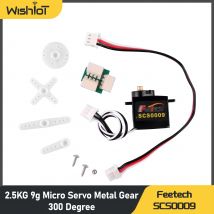 Feetech 2.5KG 9g Micro Servo Metal Gear for RC Helicopter Smart Robot Humanoid DIY Toys and STEAM Education Competition SCS0009