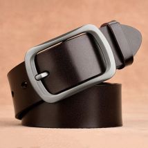CEXIKA Echte Kuh Echtes Leder Gürtel Männer Plus Größe 120 130 140 150 160 170cm Cowboy Rindsleder Pin Schnalle taille Gürtel für Jeans