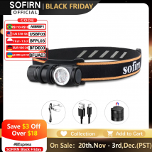 Sofirn HS10 USB C ricaricabile Mini 16340 lampada frontale 1100lm TN-3535 90CRI angolo torcia ottica TIR con magnete coda 2 gruppi