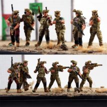 1:72 Scale Model 6Pcs Commander of the British SAS Special Air Service Regiment Action Figure DIY Scene Accessory Collection