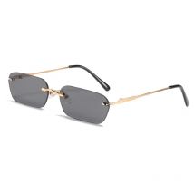 Fashion Rimless Sunglasses Men Women Classic Light Weight Sun Glasses For Male Luxury Rectangle Frameless Eyewear UV400
