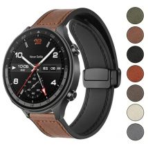Cinturino in pelle magnetica da 22 mm per OnePlus Watch 3 2 2R/OnePlus Bracciale da 46 mm Correa OPPO Watch 4Pro X X2/Xiaomi Watch S4/S3 band